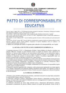 Patto di corresponsabilità