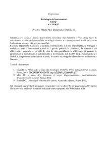 Programma Sociologia del mutamento