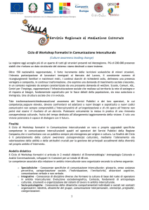 Scheda Ciclo Workshop formativi Comunicazione Interculturale