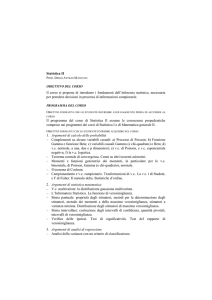 Obiettivi formativi che lo studente potrebbe acquisire nel