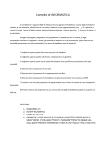 Compito di INFORMATICA Si considerino i seguenti fatti di interesse
