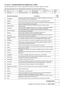 Comportamento nei rapporti con i clienti - Scuola sala