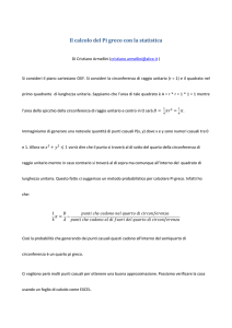 Il calcolo del Pi greco con la statistica