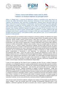 Comunicato stampa