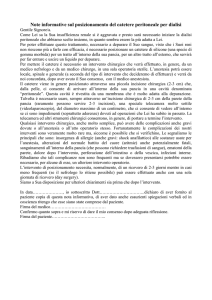 Note informative sul posizionamento