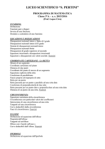 programma di matematica