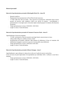 percorsi di sperimentazione
