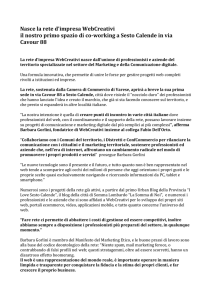 Nasce la rete d`impresa WebCreativi il nostro primo spazio di co
