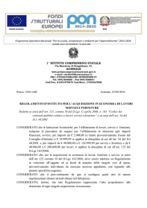 Regolamento - Benvenuti sul sito ufficiale del Primo Istituto
