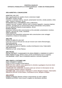 Scarica CRISTINA MARIANI corsi 2013