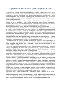 `griglia` di lettura della presenza dei poveri `in mezzo a noi`.