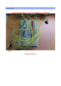 Conta3 Contatore decimale a 3 cifre, con display a 7 segmenti