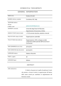 DATABASE OF EoC THESIS ABSTRACTS