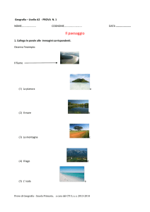 Geografia * Livello A2 SCUOLA PRIMARIA - PROVA N