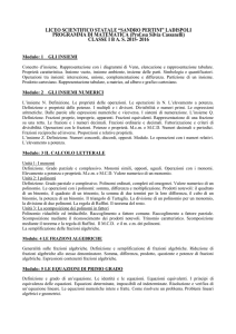 matematica - Liceo Sandro Pertini