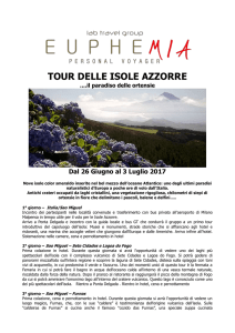 TOUR DELLE ISOLE AZZORRE ....il paradiso delle ortensie Dal 26