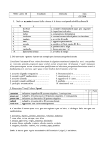 70010 Latino III Candidato Matricola Data /06/2014 Scrivere accanto