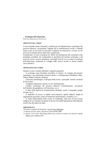 Sociologia dell`educazione