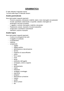 GRAMMATICA e Laboratorio di scrittura IC