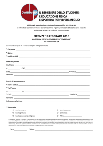 Scheda Adesione...... - Ufficio Ed. Fisica Toscana