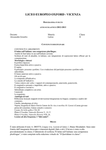 piano di lavoro annuale