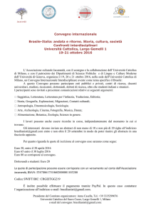 Per la partecipazione al convegno