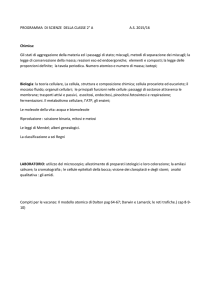 PROGRAMMA DI SCIENZE DELLA CLASSE 2