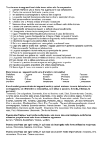 Esercizi di grammatica per il recupero