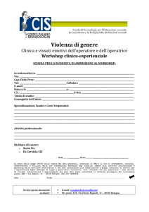 Scheda di iscrizione - Centro Italiano di Sessuologia