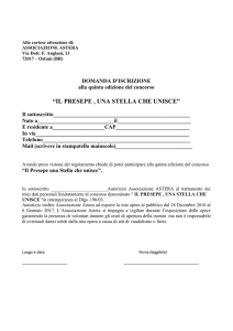 IL PRESEPE , UNA STELLA CHE UNISCE