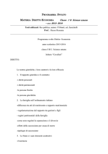 Programma Svolto Materia Diritto Economia