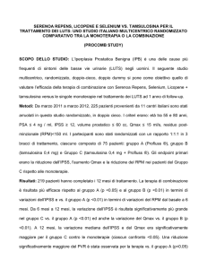 SERENOA REPENS, LICOPENE E SELENIUM VS. TAMSULOSINA