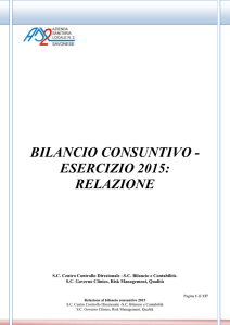 Tabella Relazione Bilancio 2015