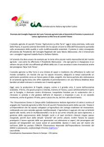 Articolo premiazione Tiziana Lauretti