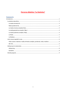 Percorso didattico "La Statistica"