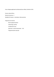 CORSO DI SVILUPPO ANDROID E JAVA (docx