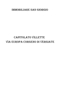 Immobiliare san giorgio Capitolato villette Via europa corgeno di