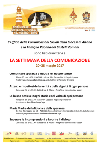Programma completo - Ufficio Nazionale per le Comunicazioni Sociali