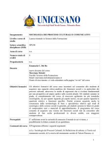 Sociologia dei processi culturali e comunicativi