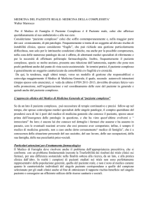 MEDICINA DEL PAZIENTE REALE: MEDICINA DELLA