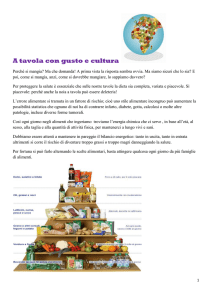Opuscolo informativo educazione alimentare