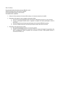 Dato lo schema: Escursione(id, titolo, descrizione, durata, difficoltà