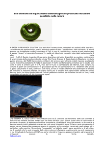 Scie chimiche ed inquinamento elettromagnetico provocano