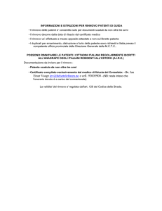 Certificato medico per rinnovo patente