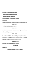 Proviamo a calcolare quanto tempo impiega uno scaldabagno