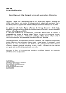 UNICAM Università di Camerino Paolo Migone, di Zelig, dialoga di