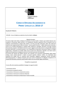 Chitarra - Conservatorio di Milano