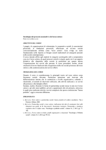 Sociologia dei processi associativi e del terzo settore Prof. Lucia