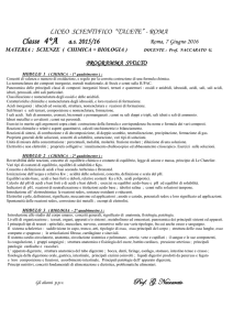 materia : scienze ( chimica + biologia )