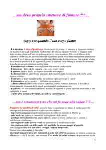 Perchè dovrei smettere di fumare.